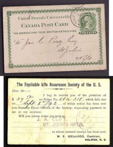 Newfoundland cover-#13975-2c Canada UPU card to Newfoundl