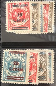 Memel 1923 SC N106-N114 mint Set