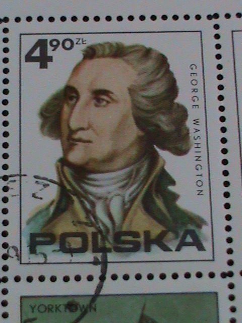 ​POLAND 1975 SC#2122 BICENTENARY OF AMERICAN REVOLUTIONARY CTO S/S SHEET- VF