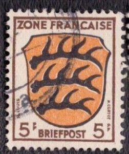 Germany -French Occupation 1945 -  4N3 Used