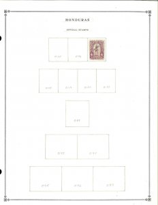 Honduras 1896-1939 M & U Hinged on Blank Scott International Pages.