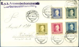 Field mail. For Zurich 1917.