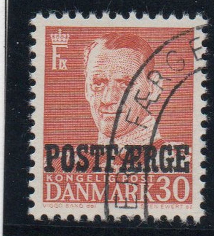 Denmark Sc Q36 1955 30 ore brown red Frederik IX Postfaerge stamp used