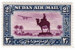 (I.B) Sudan Postal : Airmail 2½pt (SG 53c)