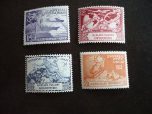 Stamps-Falkland Dependencies -Scott# 1L14-1L17-Mint Never Hinged Set of 4 Stamps