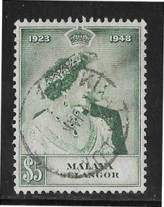 Malaya (Selangor) SC #75 $5 single used VF