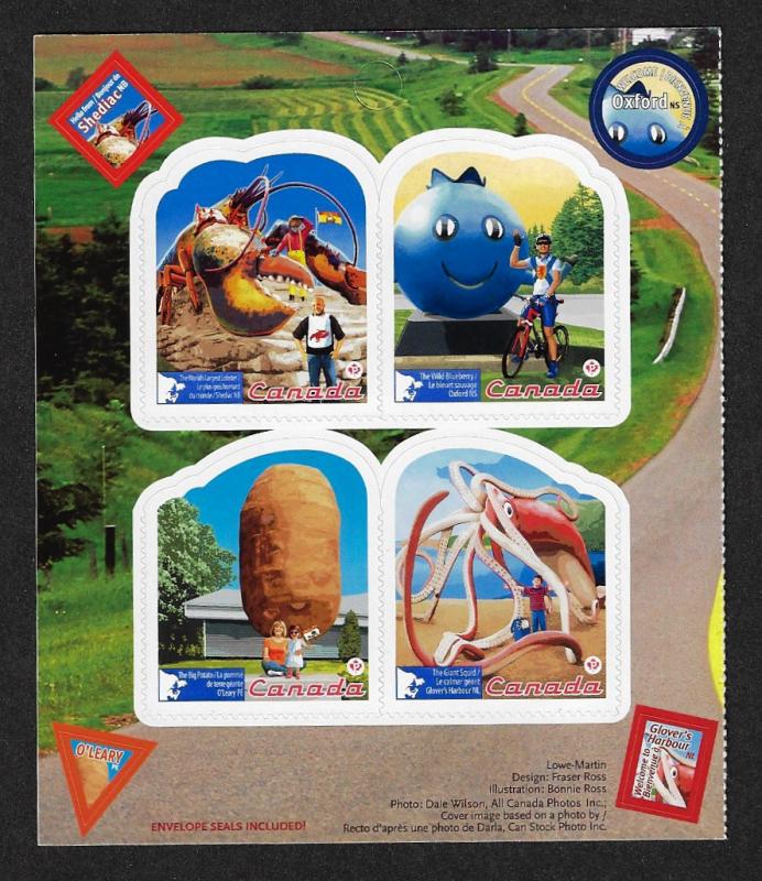 Canada Stamps -Pane of 4 -Roadside Attractions #2485a -MNH