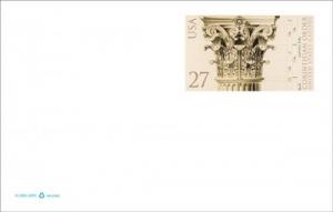 #UX534 Corinthian Column Postal Card - MInt