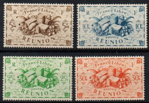 Reunion Sc #224-227 Mint Hinged