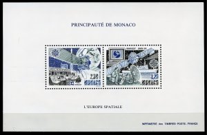 MONACO 1991 Sc#1760/1761 EUROPA CEPT SPACE Souvenir Sheet Perforated MNH RARE !!