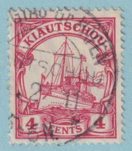 KIAUCHAU 35 USED TSINGTAU - GR. HAFEN CANCEL AKI