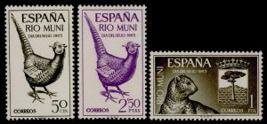 Rio Muni 53-5 MNH Ring-necked Pheasant, Leopard, Crest