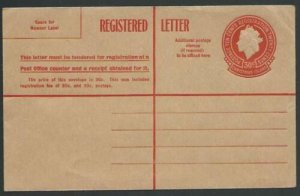 CHRISTMAS IS QE 30c Registered envelope fine unused........................25560 