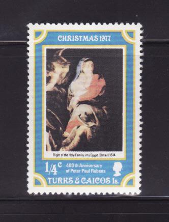 Turks and Caicos Islands 331 MNH Christmas, Art, Paintings