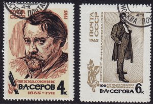 Russia - 1965 - Scott #3057-3058 - used - Painter Serov