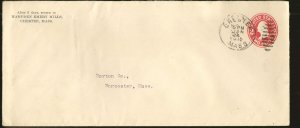 USA SC#U406 PM 1910 Chester MASS. Used Envelope