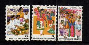 Cocos Keeling 108 - 110  MNH cat $2.15