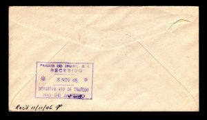 US 1946 FFC to Brazil / Returned / Mixed Franking (II) - L12262