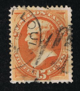 OUTSTANDING GENUINE SCOTT #152 F-VF USED 1870-71 BRIGHT ORANGE NBNC ISSUE  #9923