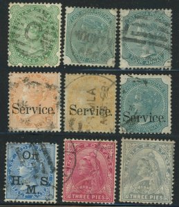 India Early Postage British Commonwealth Stamp Collection Used