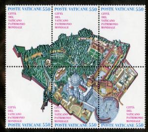 VATICAN 773 MNH BLOCK/6 SCV $5.00 BIN $3.00 GEOGRAPHY