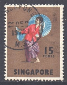 Singapore Scott 89 - SG106, 1968 Dancers 15c used