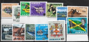 JAMAICA SG280/92 1969 DECIMAL CURRENCY SET MNH