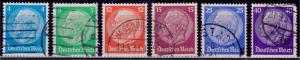 Germany, 1932, Pres. von Hindenburg, sc#391-396, used