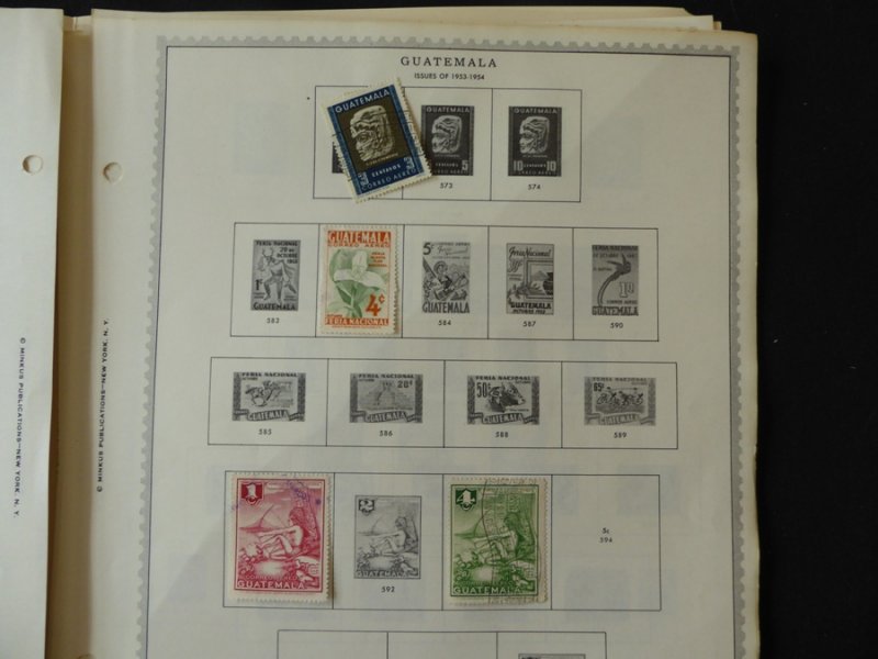 Guatemala 1871-1897 Stamp Collection on Album pages