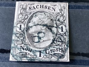 Saxony 1855 Grid Number 8  for Chemnitz  Cancel Stamp 57167