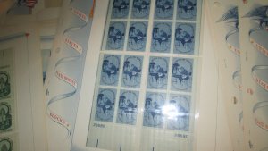 30x Matched 4c Plate Block Sets Face $19.20 VF MNH mounted on White Ace Pages