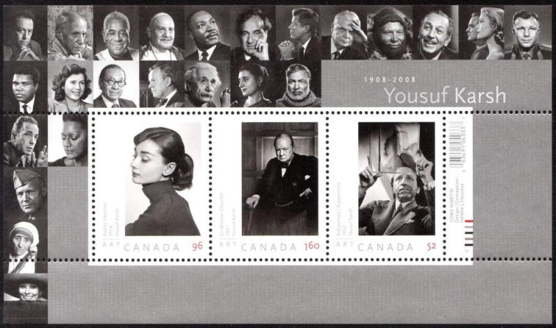 Canada Scott 2271 MNH souvenir sheet - Yousuf Karsh
