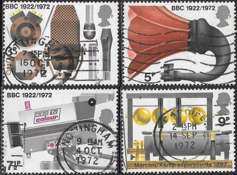 Great Britain 676-679 Used -‭ ‭‭Daily Broadcasting in U.K.