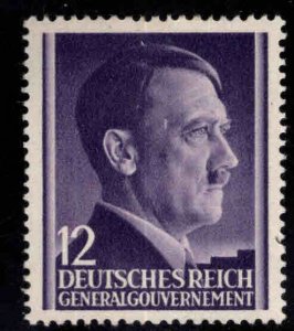 Poland Scott N80 German occupation WW2 Hitler MH* stamp