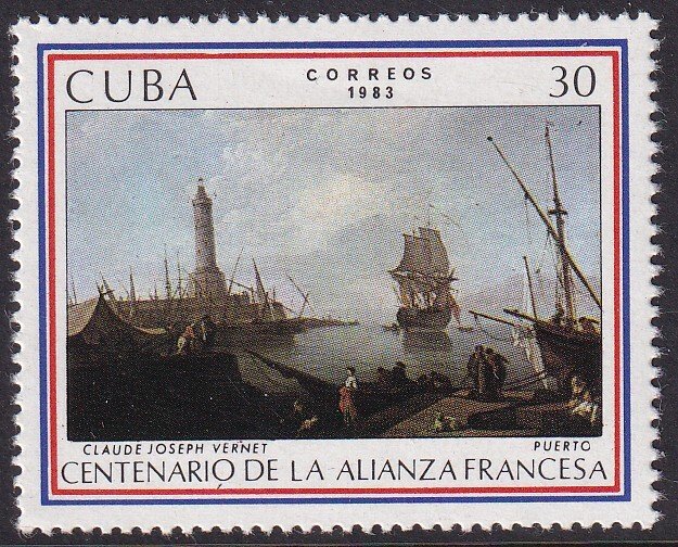 Sc# 2604 Cuba 1983 French Alliance, centennial single set MNH CV: $1.50