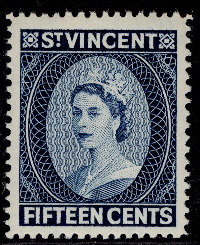 ST. VINCENT QEII SG195, 15c deep blue, NH MINT.