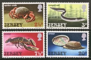 Jersey Scott 91-94, set of 4 MNH sea animals (1221), Free Shipping