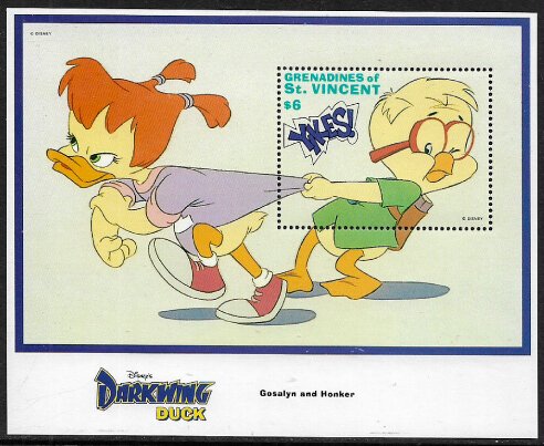 St Vincent, Grenadines #985B MNH S/Sheet - Disney - Darkwing Duck