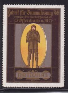 German Glue Maker.s Ad Label with Knight in Armor