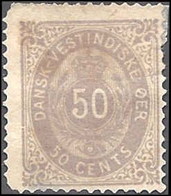 Danish West Indies 13a Used... SCV $525.00