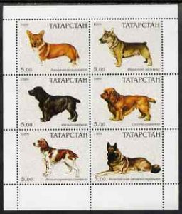 TATARSTAN - 1999 - Dogs #3 - Perf 6v Sheet - Mint Never Hinged - Private Issue