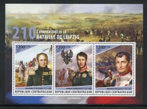 CENTRAL AFRICA  2023 210th ANNIVERSARY OF THE BATTLE OF LEIPZIG SHEET MINT NH