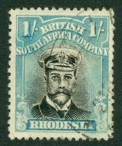 SG 300 Rhodesia 1/- black & dull blue. Very fine used CAT £25