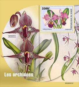 NIGER - 2022 - Orchids - Perf Souv Sheet #1 - Mint Never Hinged