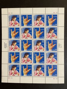 1993 sheet, American Sign Language Sc# 2783-4