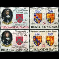 TURKS & CAICOS 1970 - Scott# 213-6 Gen.G.Monck Set of 4 NH