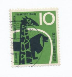 Germany 1958  Scott 784 used - 10pf, Frankfurt Zoo