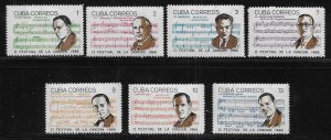 Cuba 1156-1162 Composers set MNH