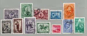 Romania - Sc# 384 - 396 Used        /        Lot 0124278