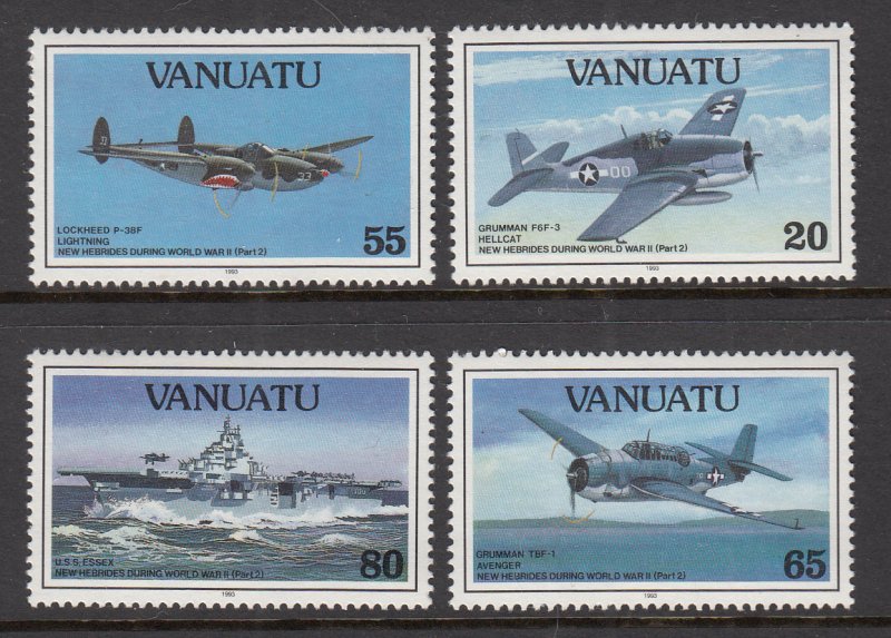 Vanuatu 590-593 Ships MNH VF